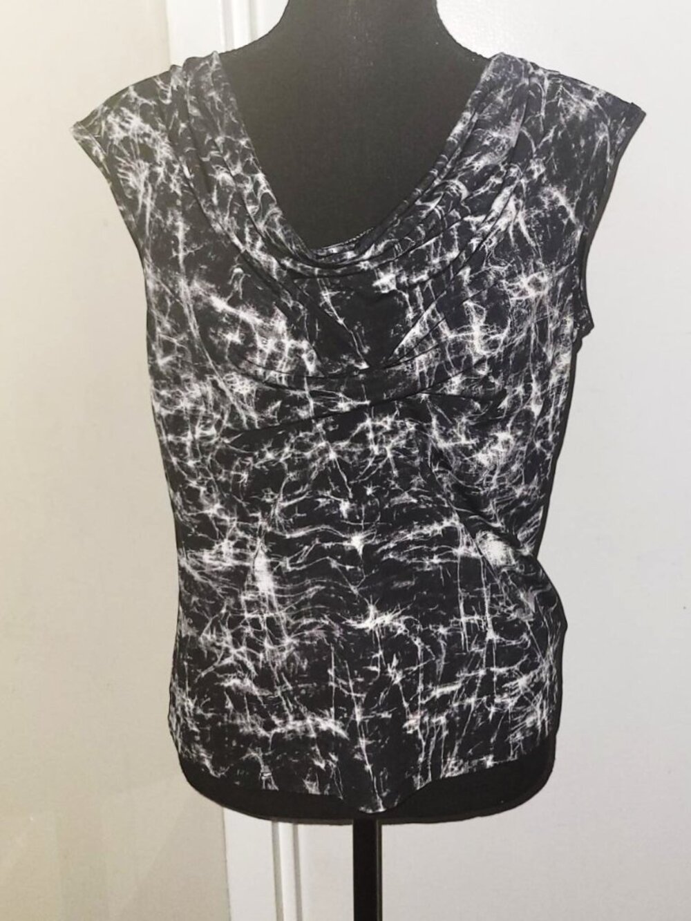 MIchael MK Black/White Tied--Dyed Cap Sleeve Top - PM